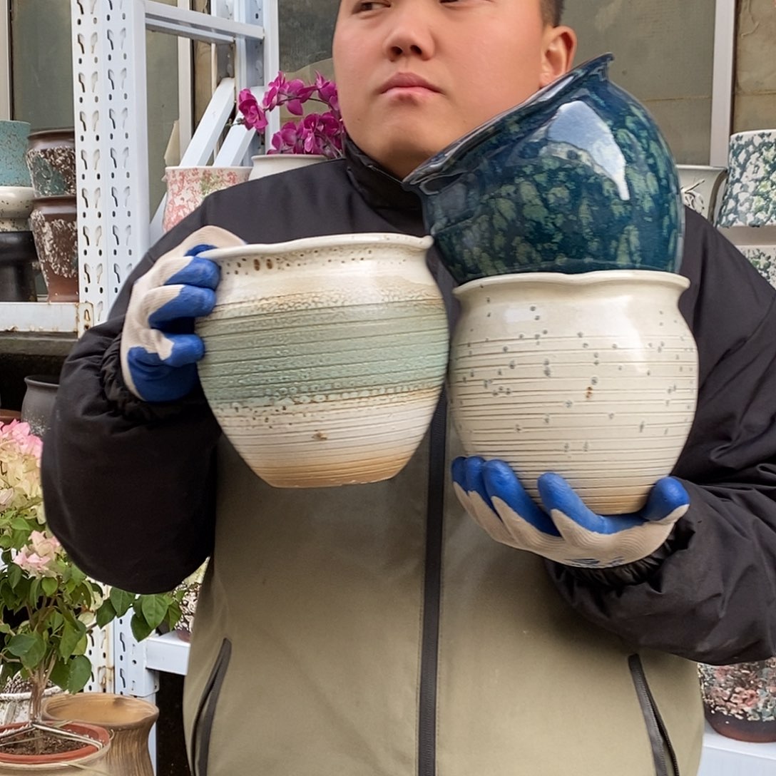 紫砂花盆口16高15福利