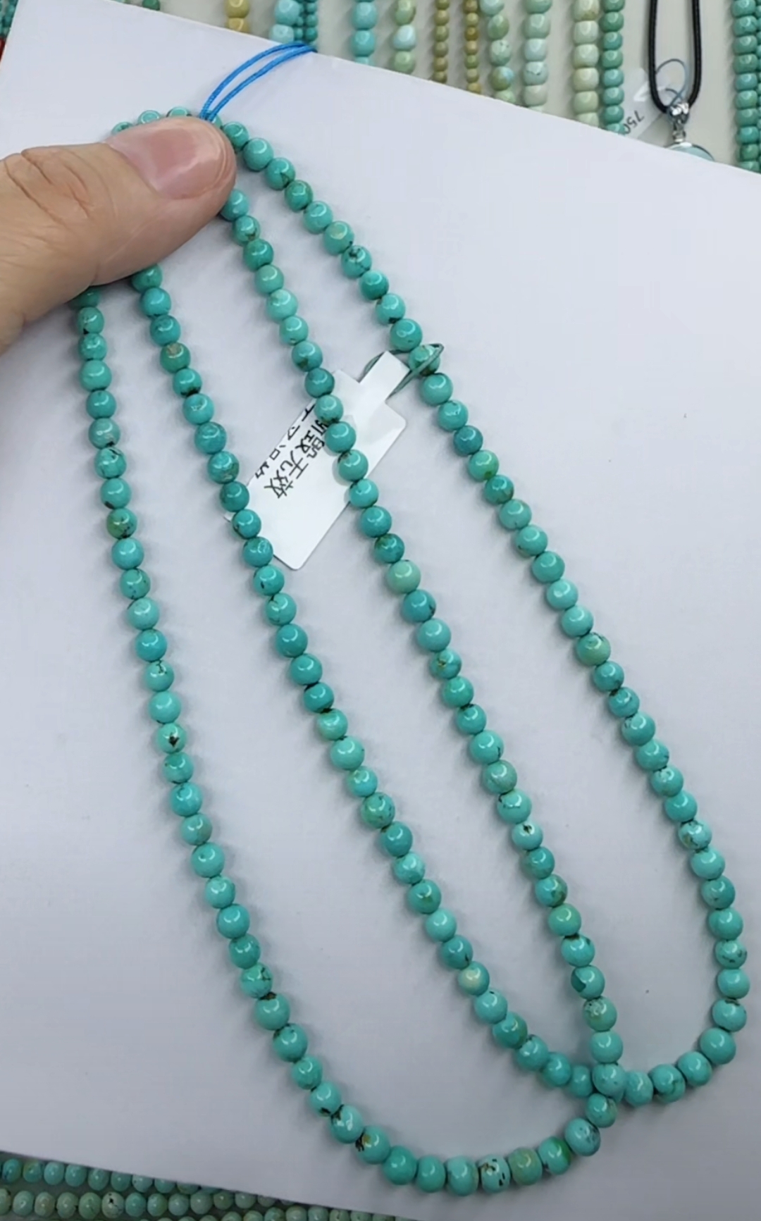 天然原矿绿松石卡
