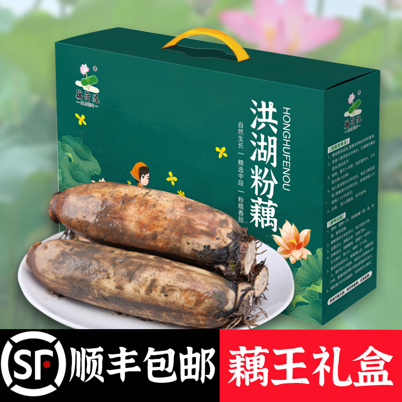 【礼盒装】正宗洪湖粉藕新鲜莲藕煲汤湖藕泥藕汤藕湖北特产蔬菜批发