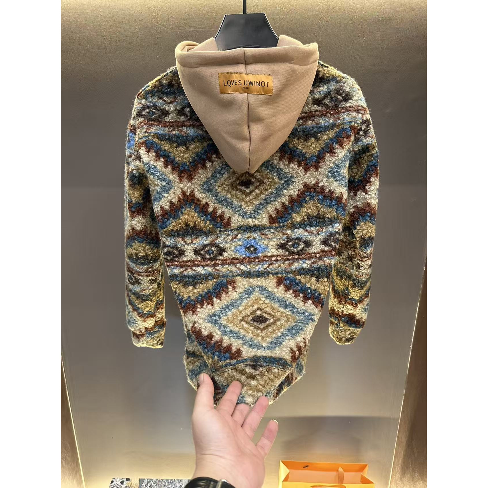 男士秋冬新款轻奢休闲百搭修身时尚加绒卫衣F373