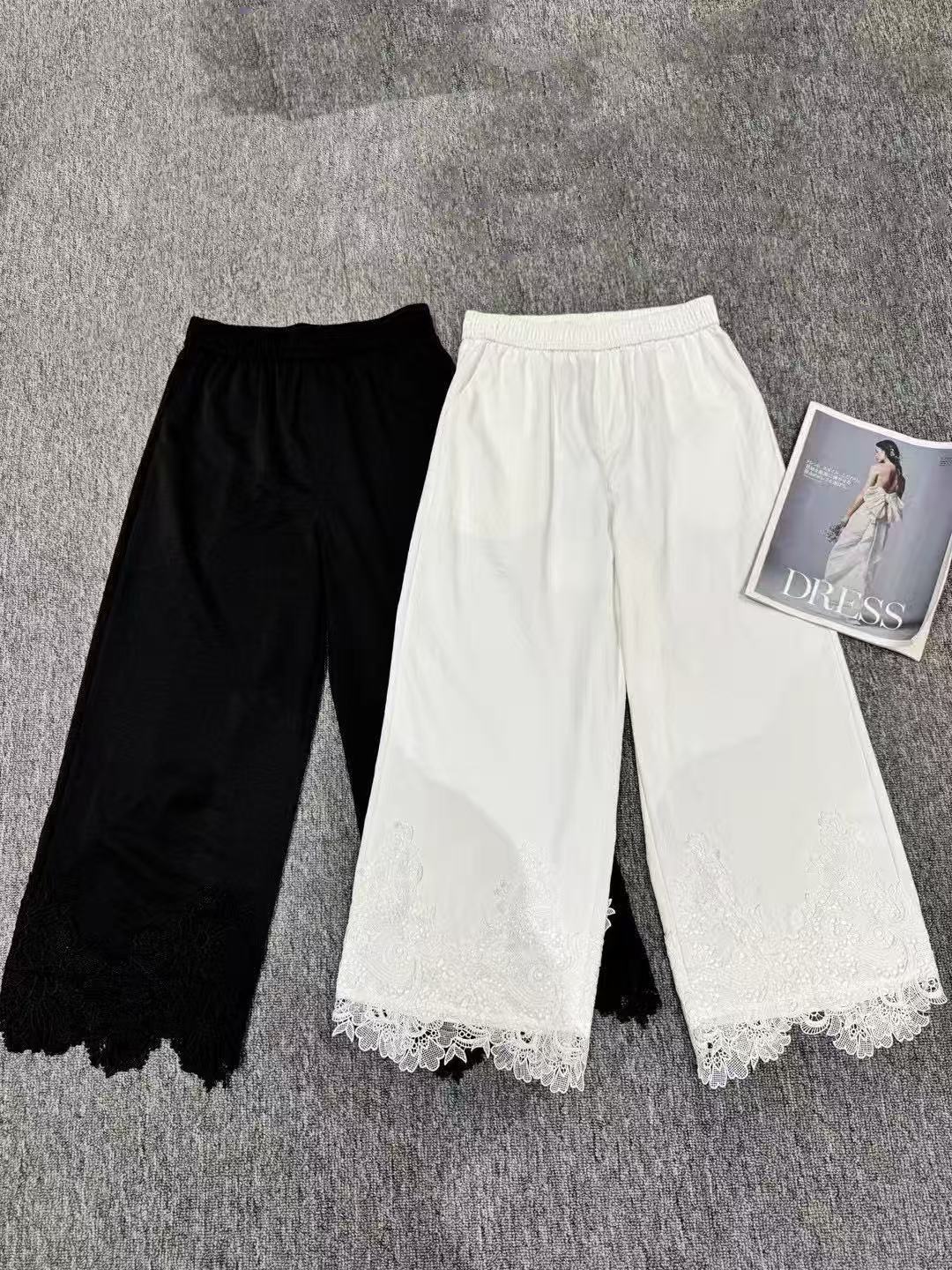 橘子家006下摆蕾丝八分裤