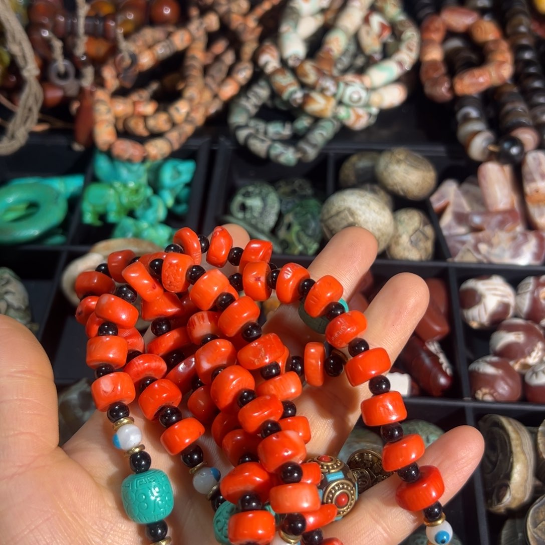 心***蕴玛瑙/玉髓合金颈饰