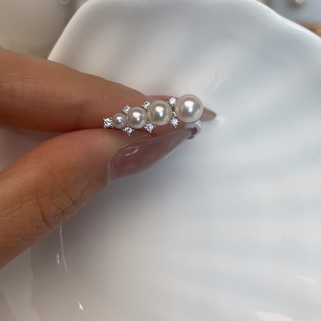 海水珍珠戒指银S925镶嵌