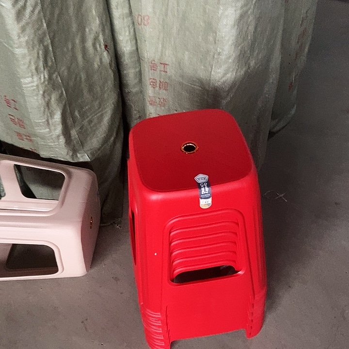 塑料1028特厚特硬大号餐桌凳10个装红色