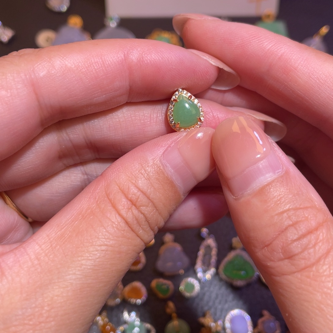 翡翠银S925镶嵌颈饰