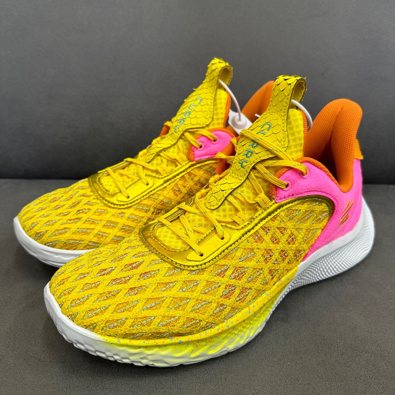 45码/库里9 柠檬黄/4x243/篮球鞋/原盒/3024248-702