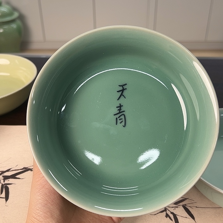 龙泉云间青瓷小米茶器