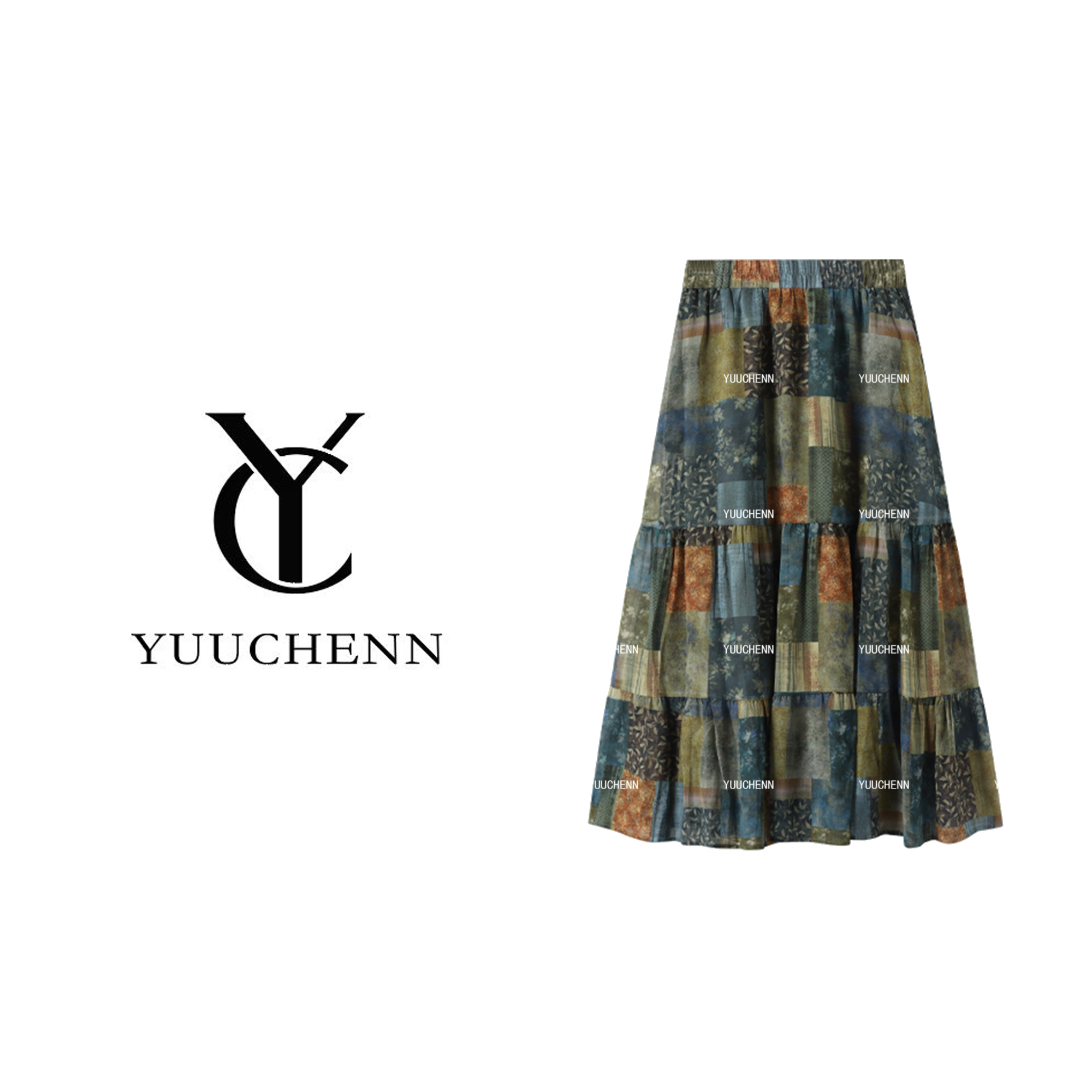 YUUCHENN 休闲田园风时尚百搭半身裙 25MZ-W25050
