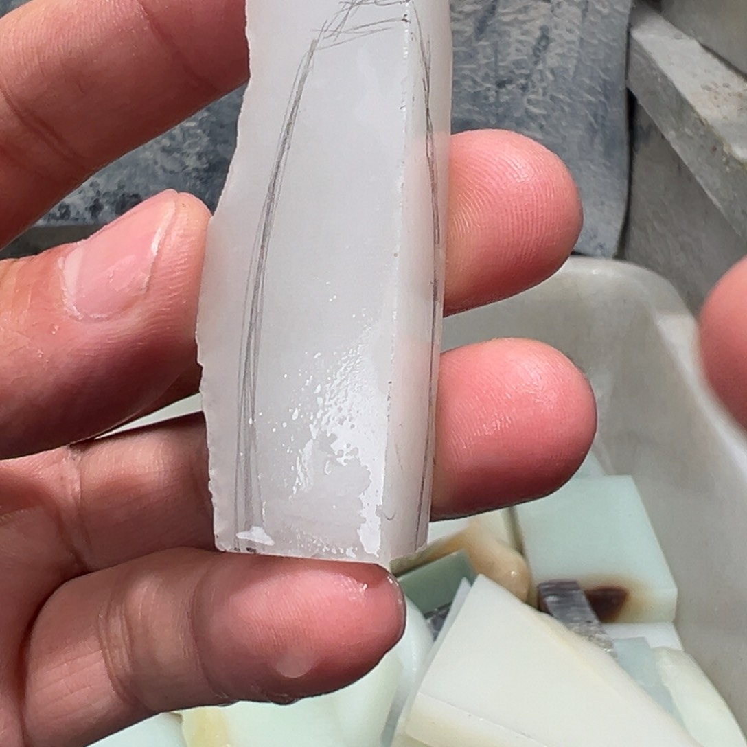 定制和田玉挂件未镶嵌舟*