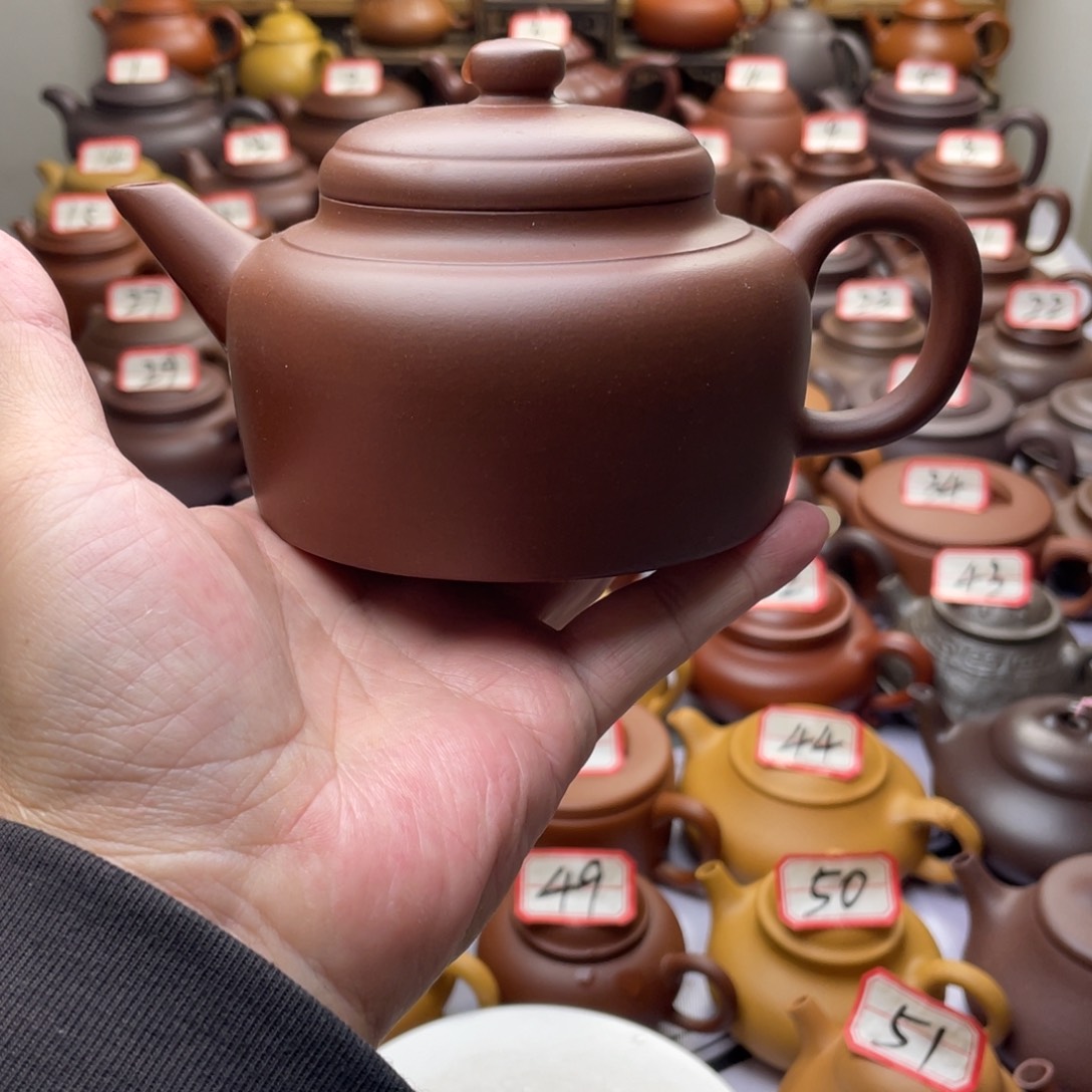 紫砂茶壶宜兴紫砂半手工