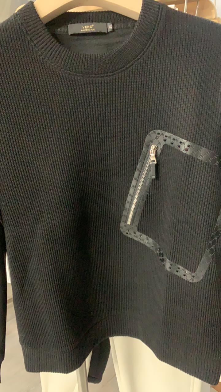 12299黑色男士加绒卫衣