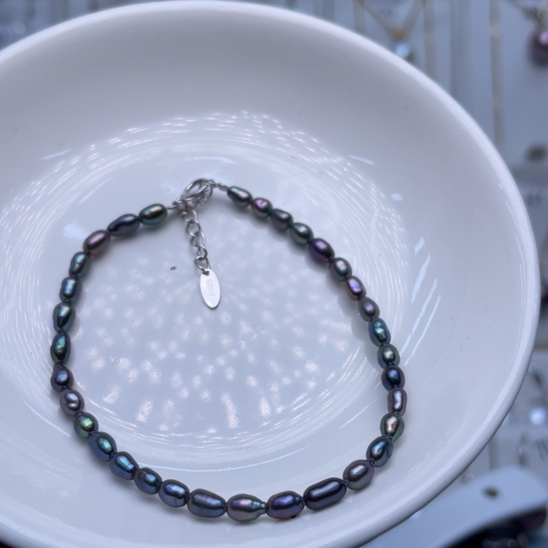 淡水珍珠手链银S925镶嵌