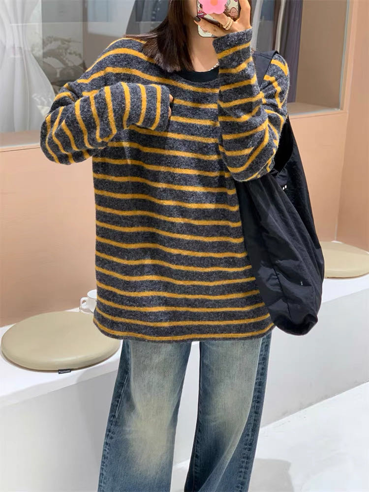 韩系 加厚条纹长袖 MS-7120007