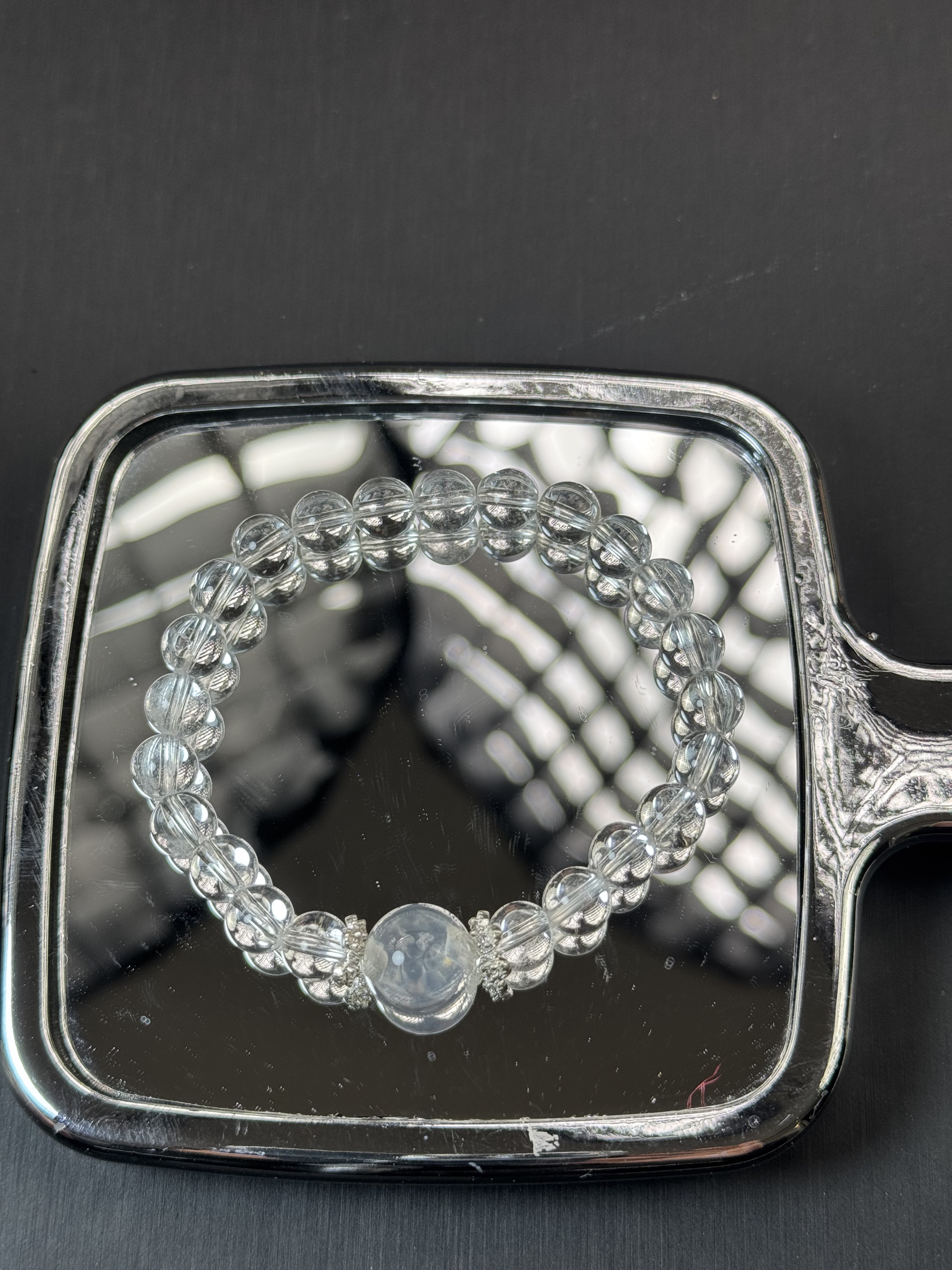 A892 原创白水晶手链7mm+多样性发一