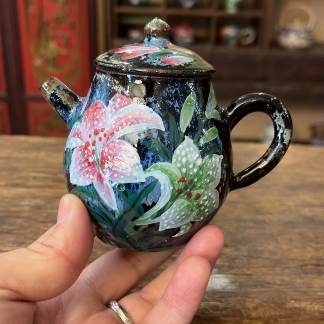 柴烧手工手绘陶瓷