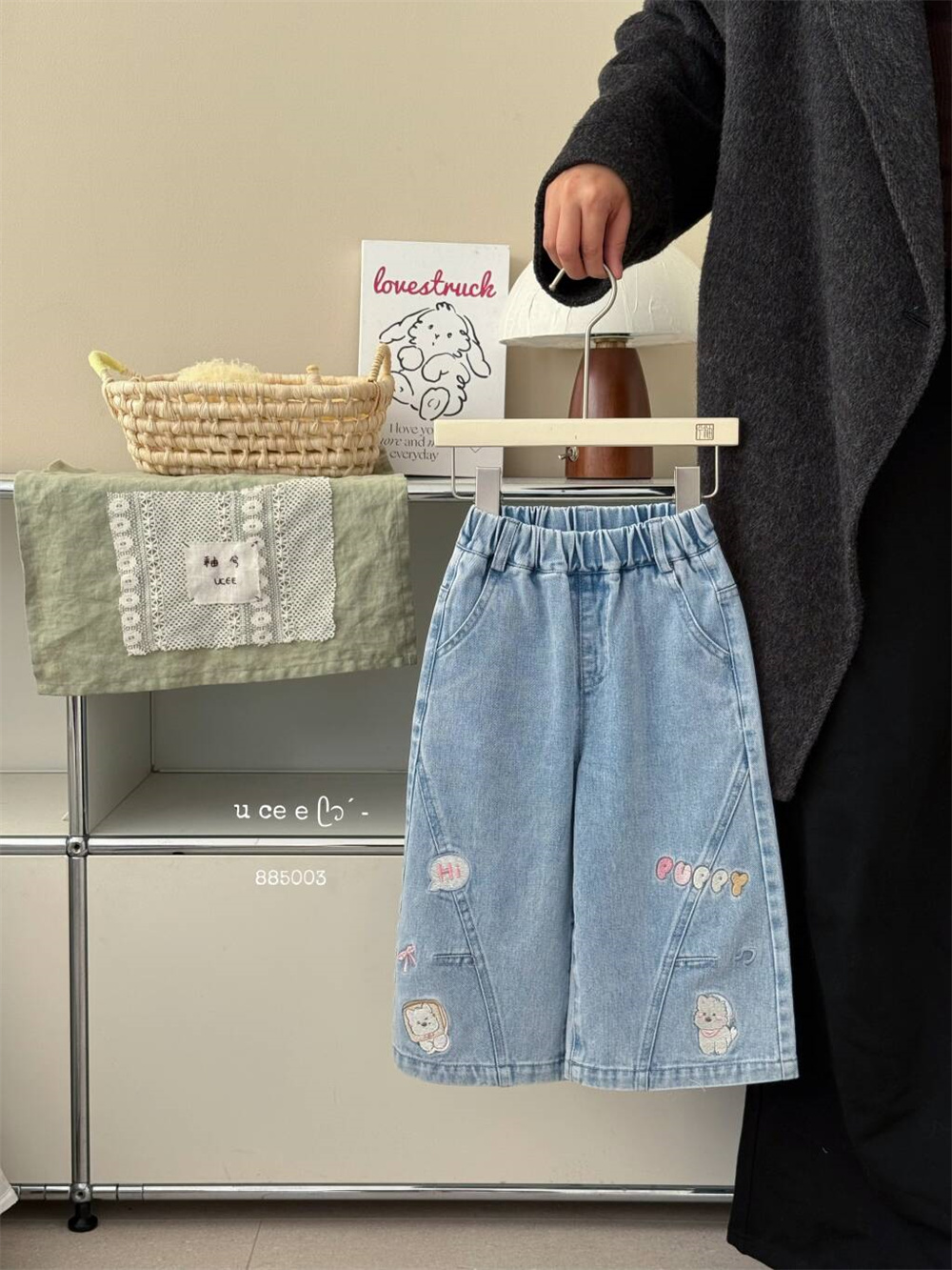 釉兮·26春～卡通阔腿牛仔裤885003（童装汉服） 