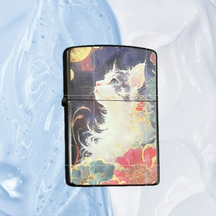 猫防风打火机男士送男友达人无油