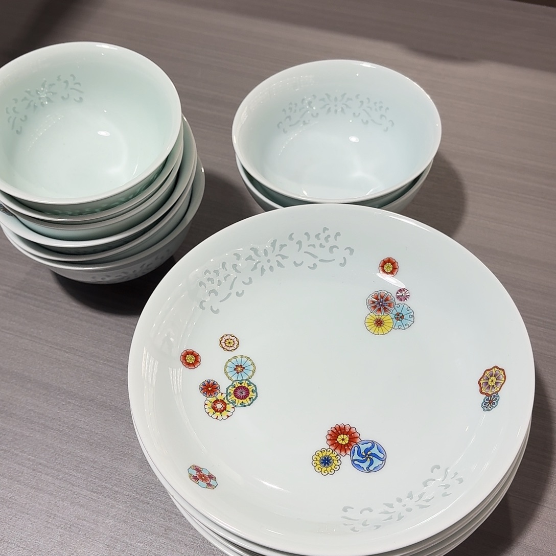 碗景德镇陶瓷6个盘8个饭碗