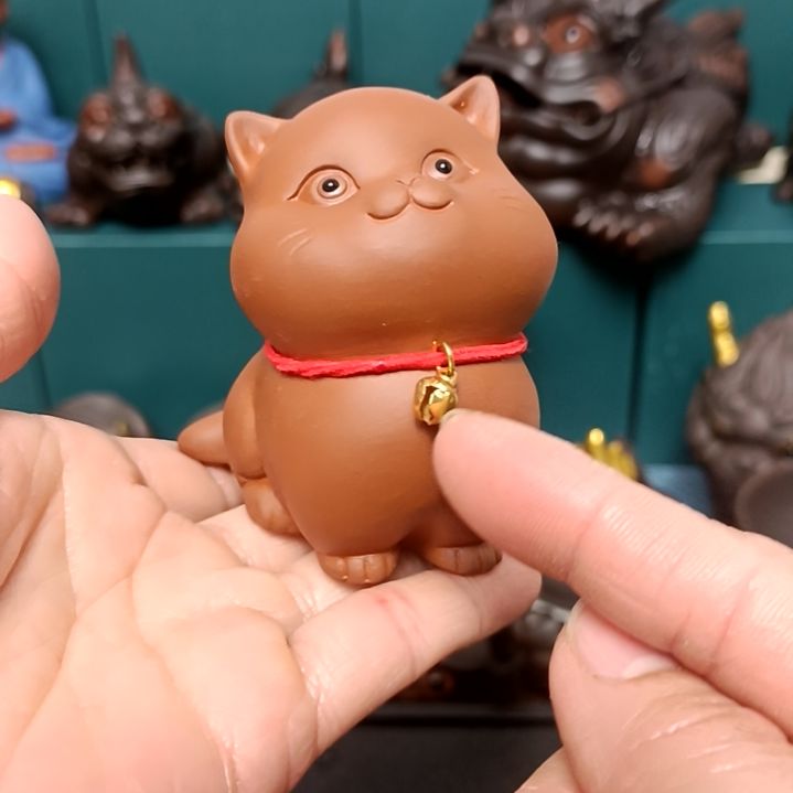 茶宠紫砂小猫茶宠摆件