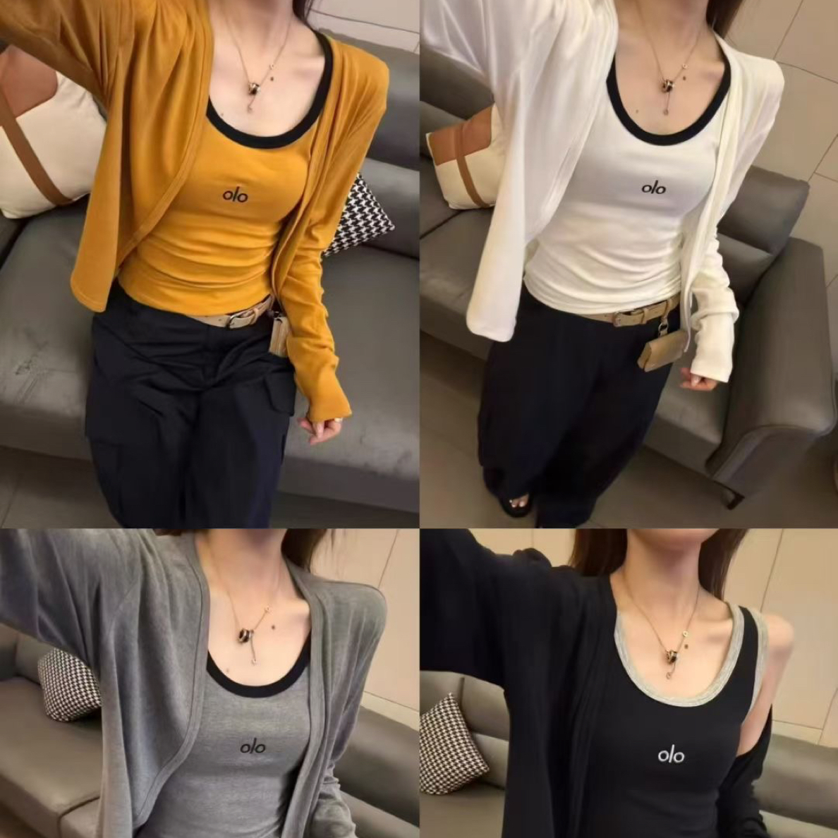 秋装新款背心开衫两件套套装新疆内蒙古西藏不包邮