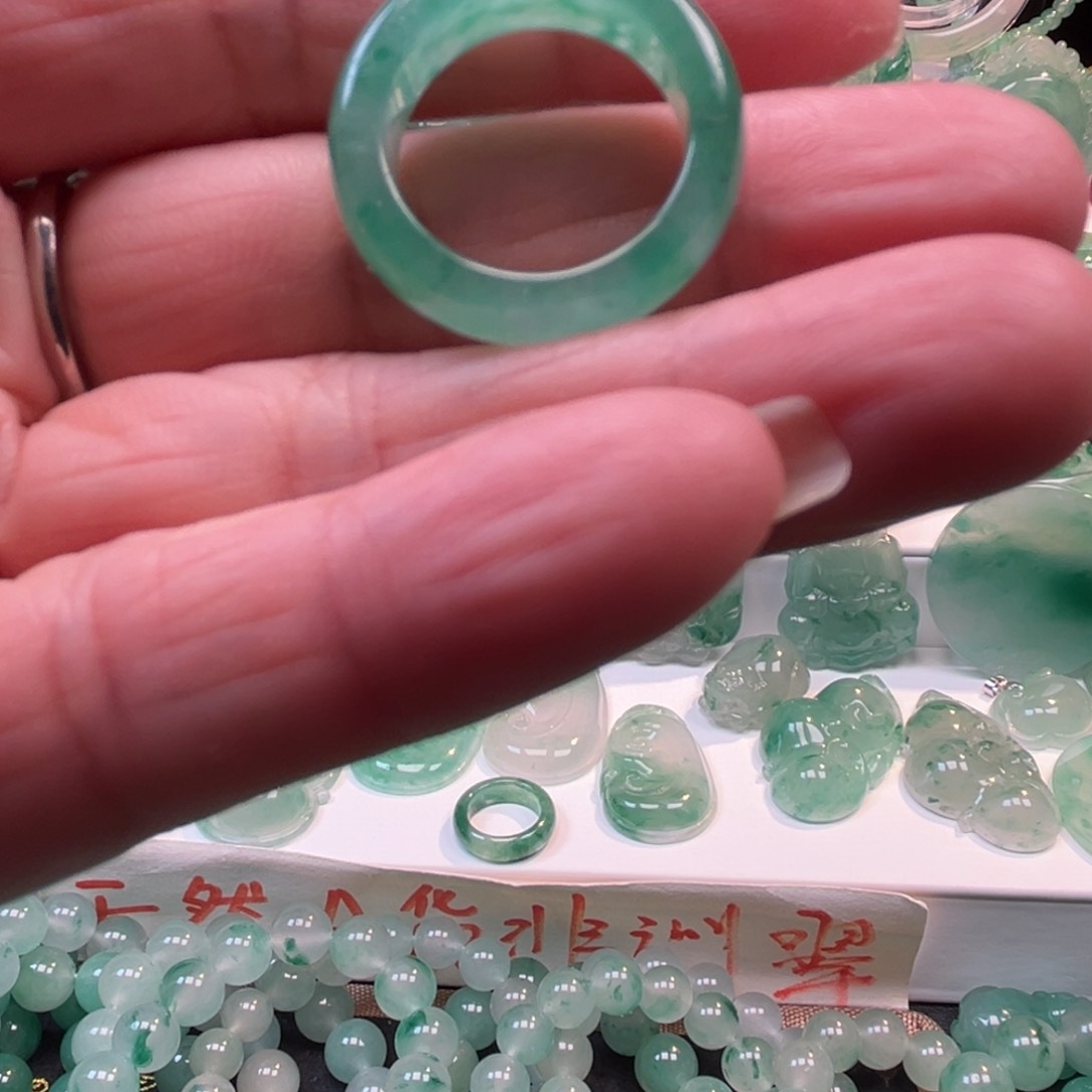 石英质玉戒圈合金心*