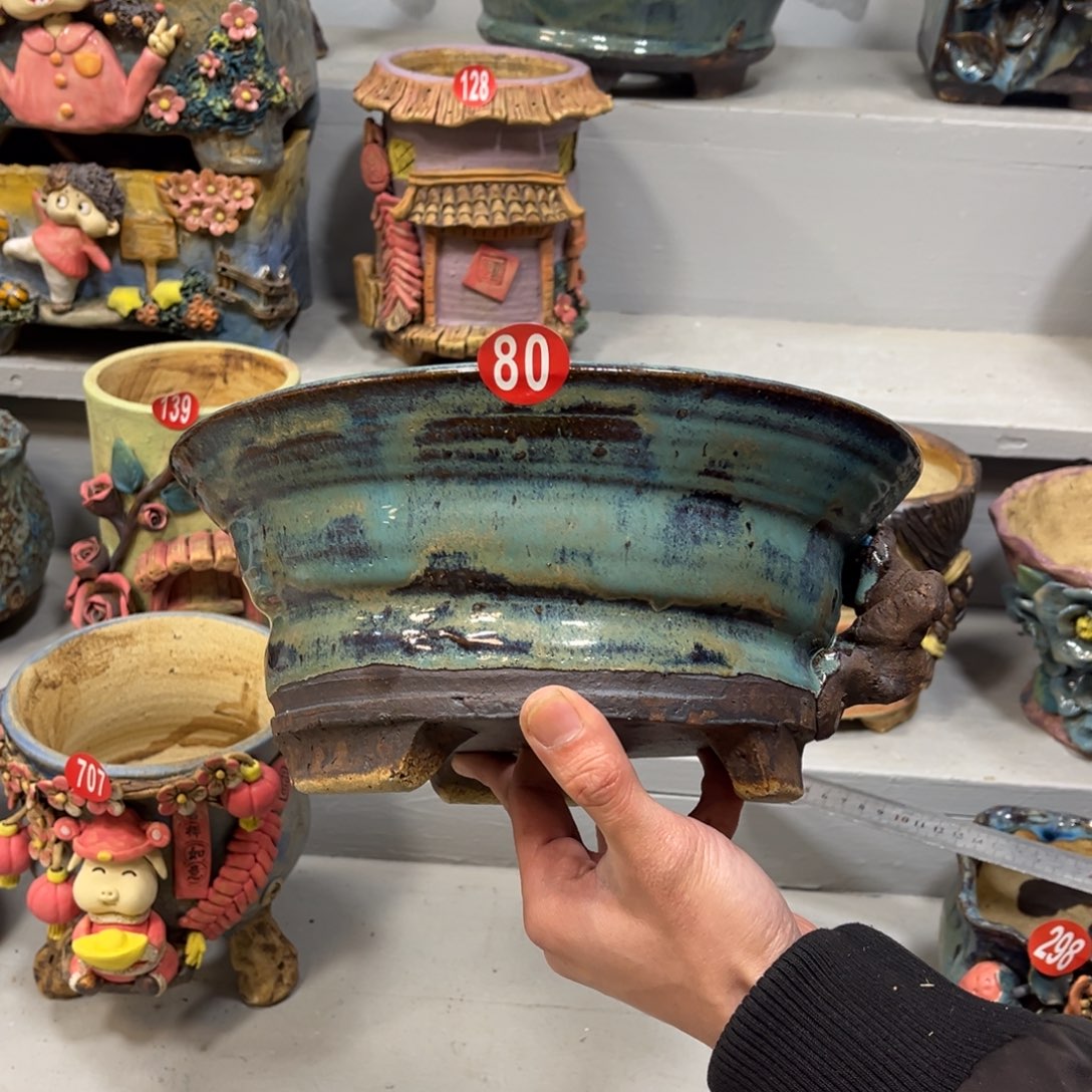 陶瓷微瑕80 号陶然花盆厂家直销