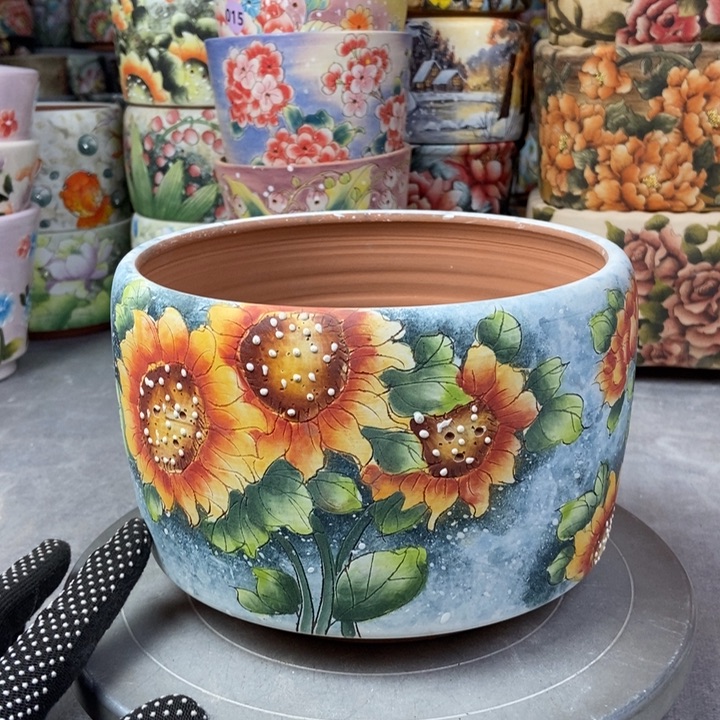 红陶景德镇艺术手绘作品