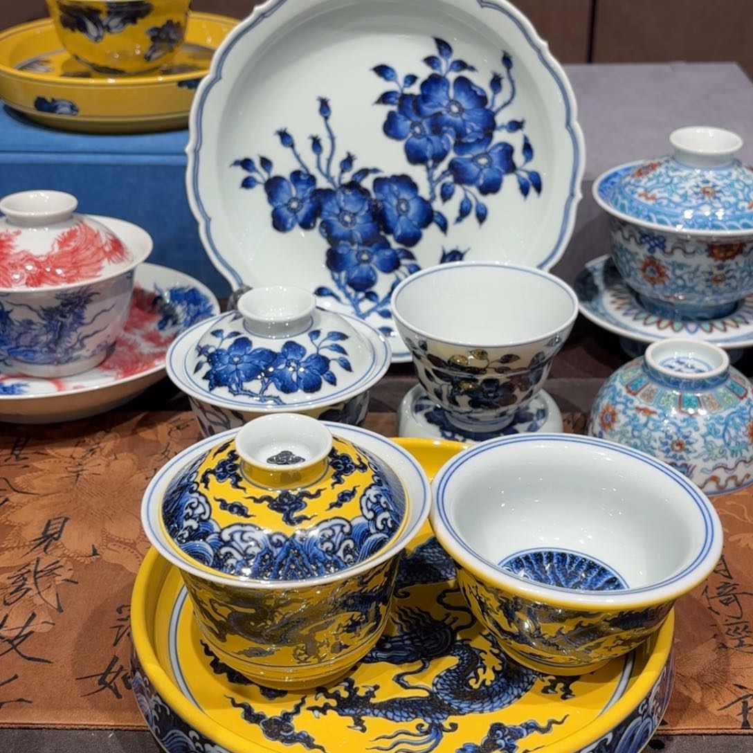 瓷片T**禅手工手绘陶瓷茶具