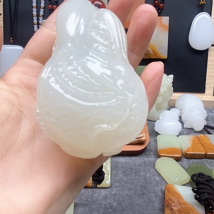 非金属无白菜手把件