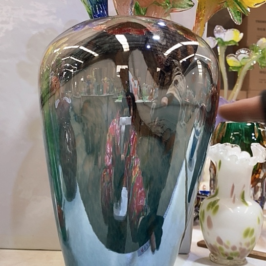 琉璃花瓶高31厘米口径9厘米