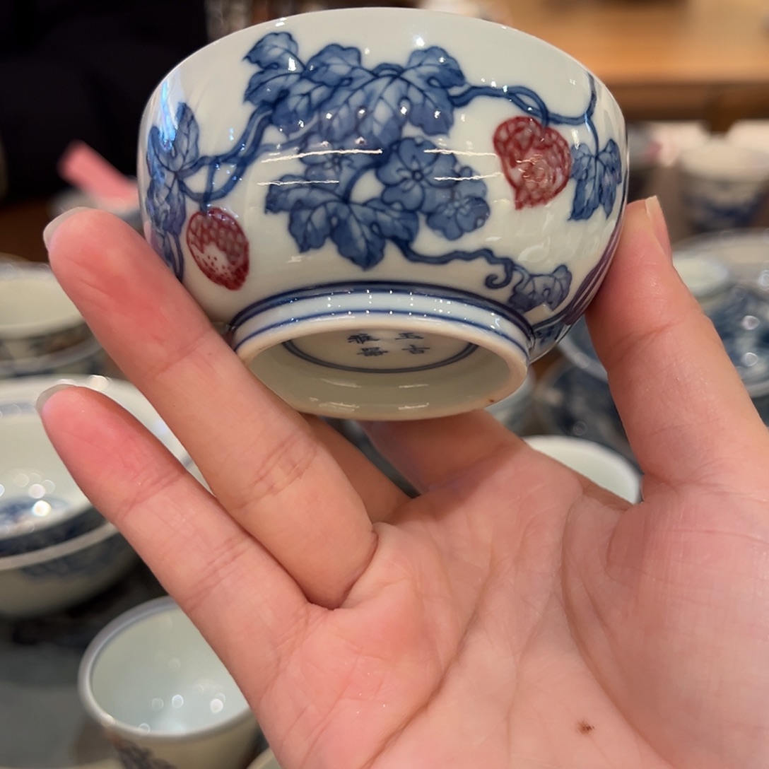 微瑕臻玉古坊原矿釉里红