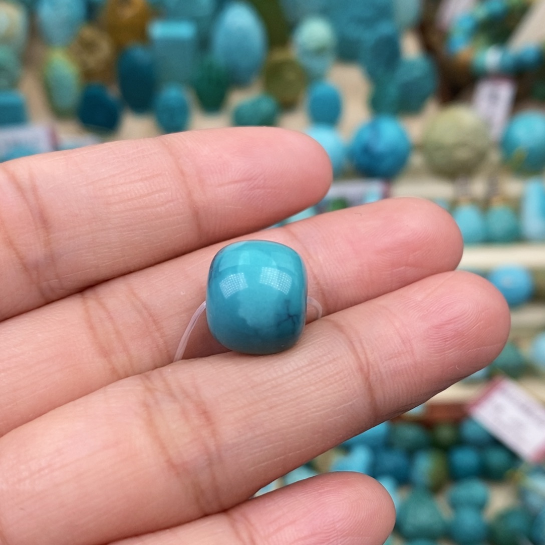 绿松石珠宝奇石未镶嵌12×11