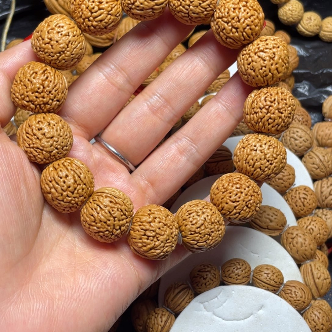 桃核吊坠桃核手串19+龙鳞凤尾