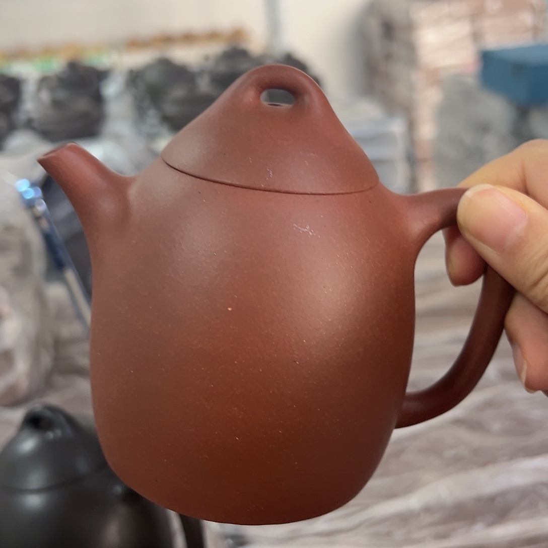 紫砂茶壶黄龙山原矿红皮龙310