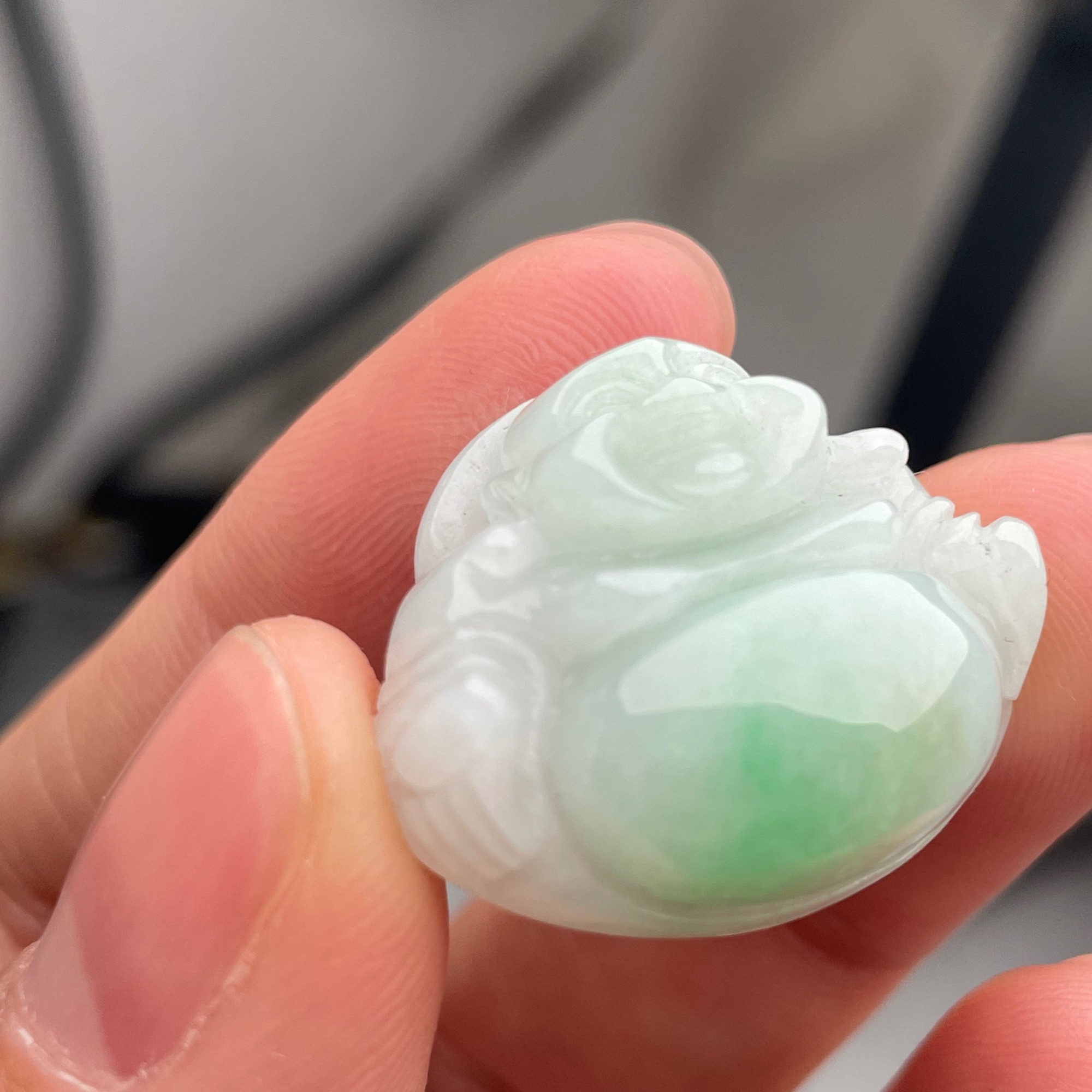 天然缅甸翡翠玉A货   弥勒佛