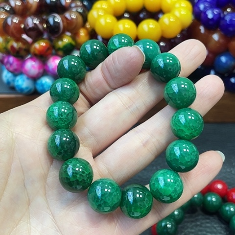 玛瑙未镶嵌手饰青龙碧血14
