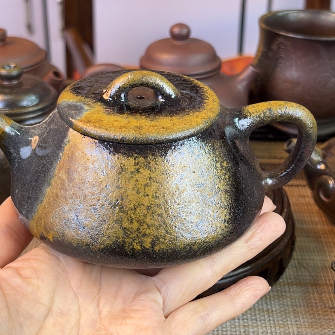 紫砂茶壶底槽清柴烧200cc