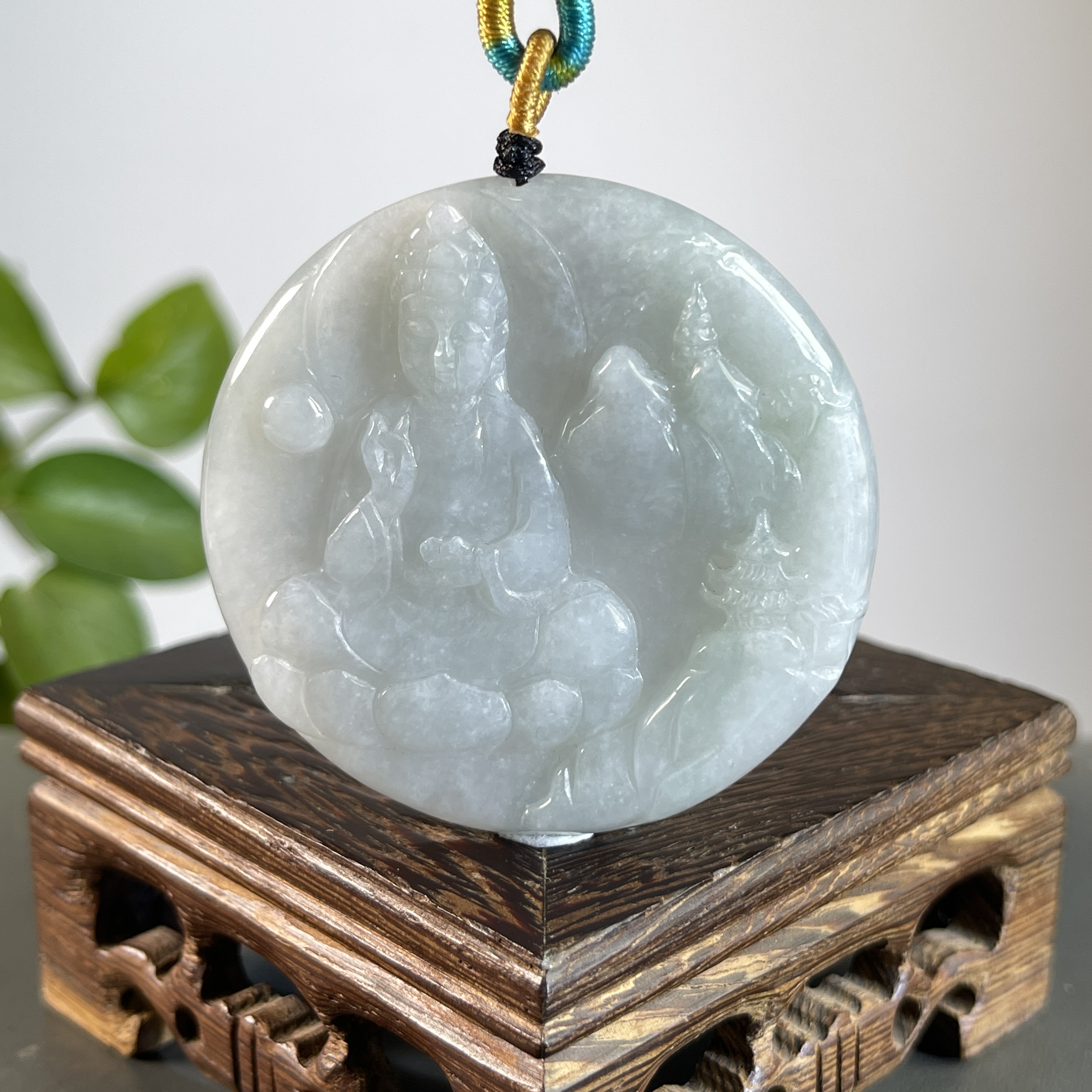 JYB23-015  天然缅甸A货翡翠  山水观音