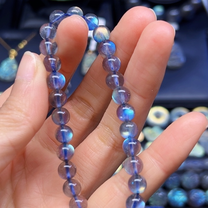拉长石手串未镶嵌7左右