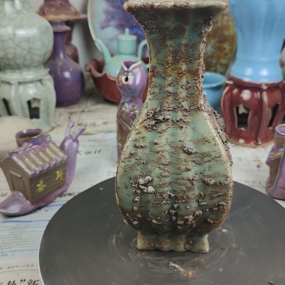 瓷片自选器型官窑生锈瓷