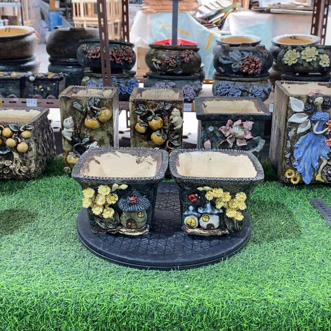 红陶青藤花器多肉花盆