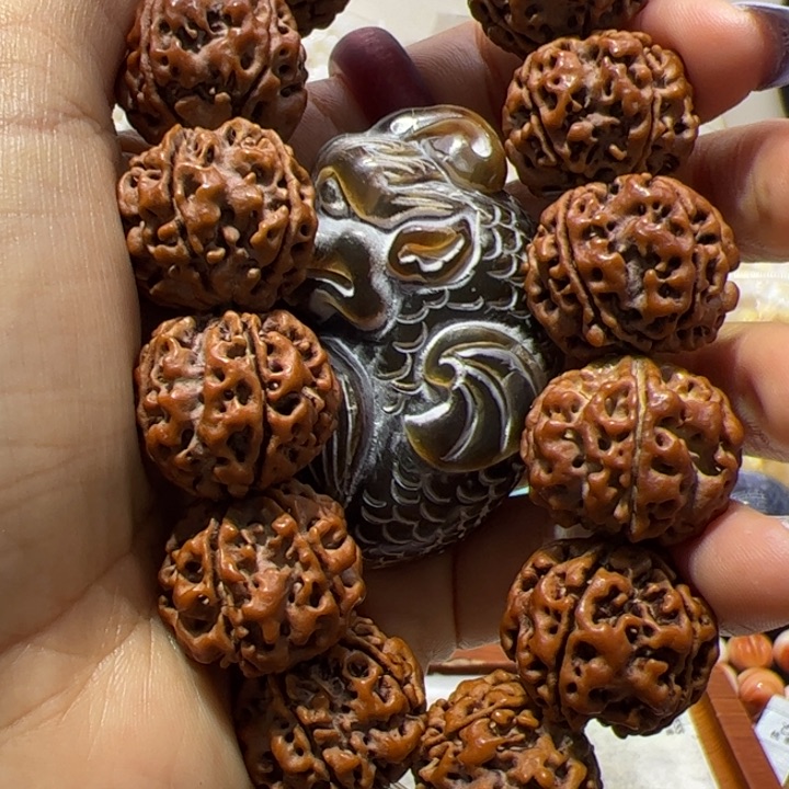 核桃手串/手链射白鱼化龙