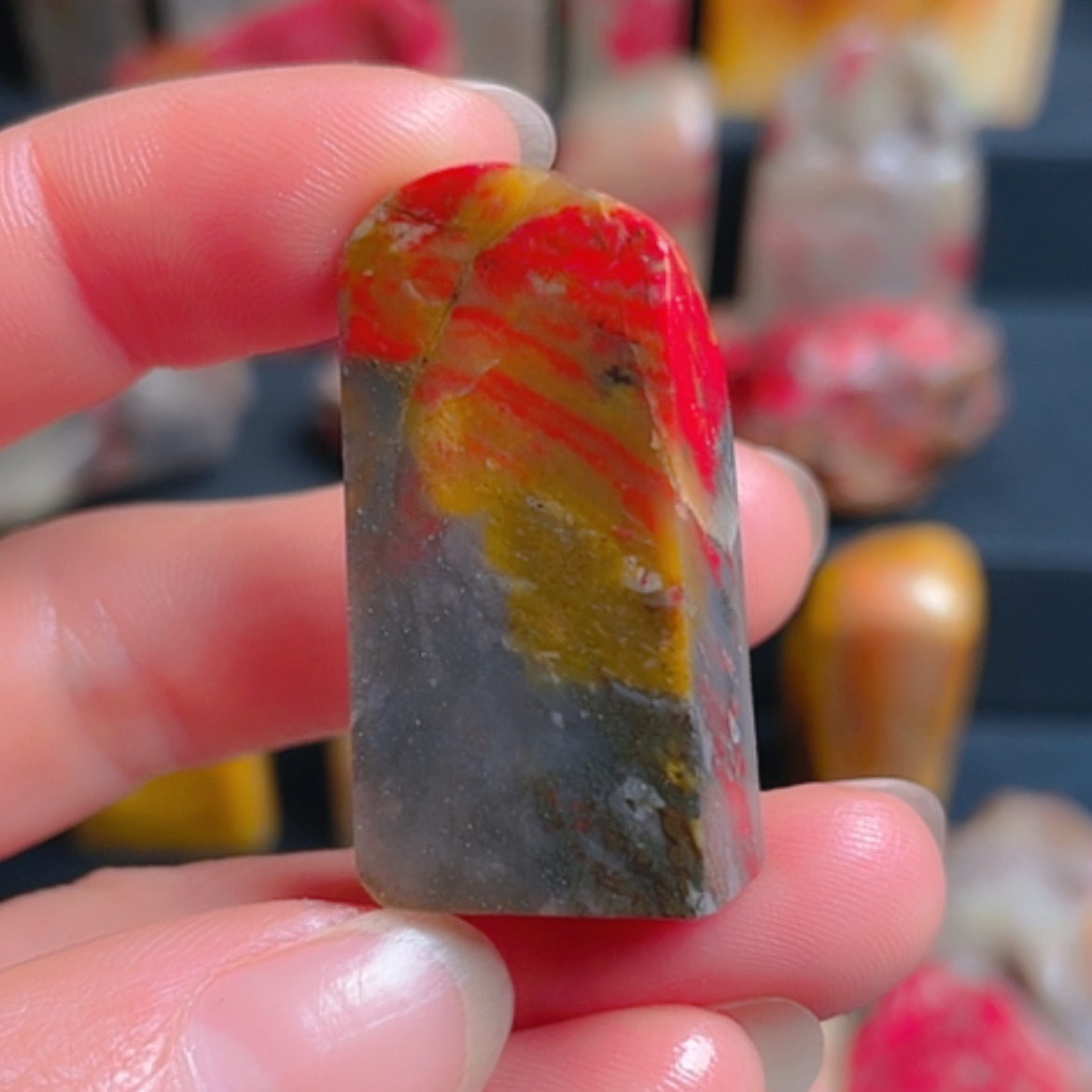 【闪购商品】昌化鸡血石昌化鸡血石软底扁章