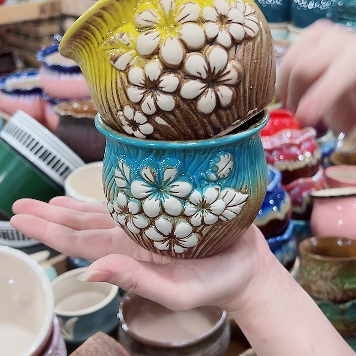 有孔，凑单福利满10元发货陶瓷多肉花盆！