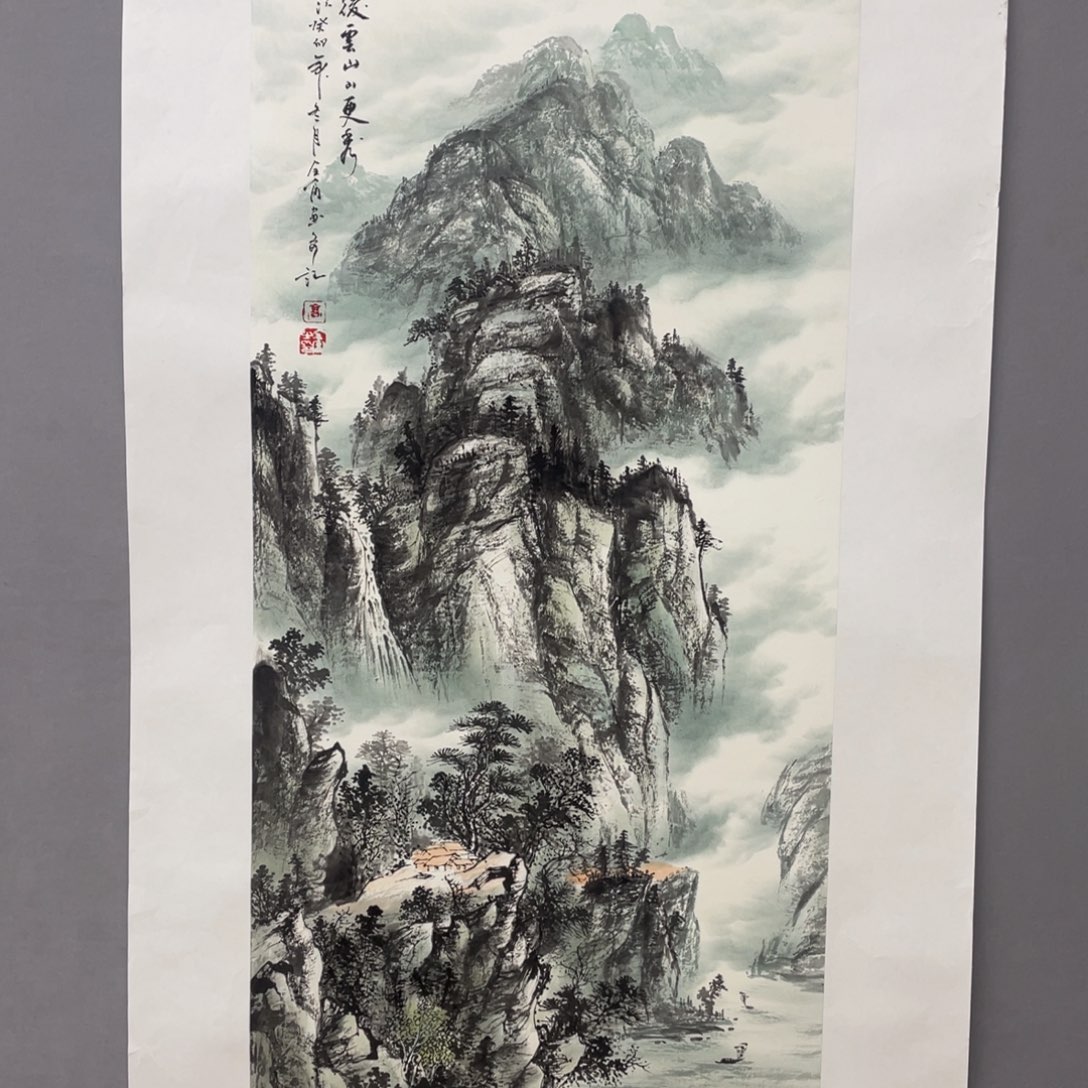 国画艺术家真人手绘