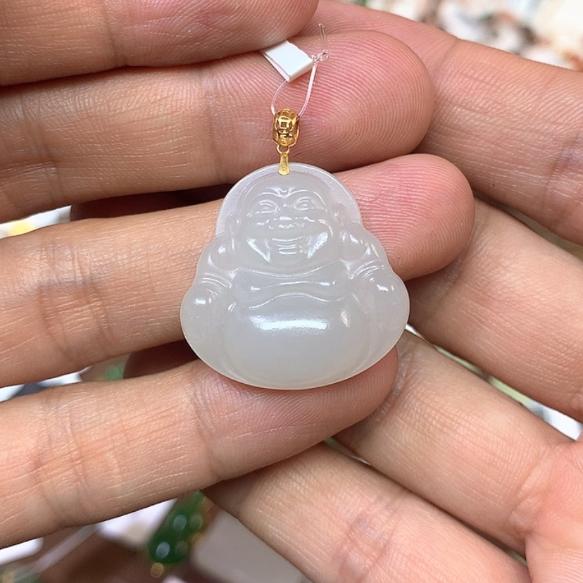 【闪购商品】和田玉颈饰18K金镶嵌