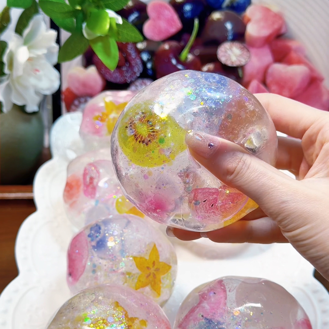 果维c凡士林手感的手作球