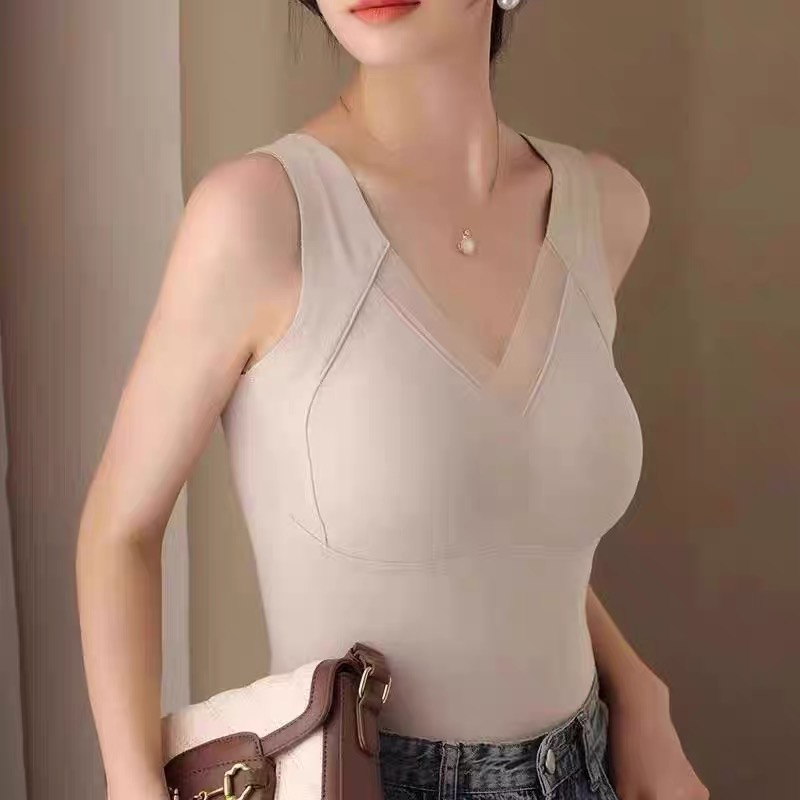 不晚家-【保暖背心】新款秋冬保暖背心女一体杯打底聚拢无钢圈无痕