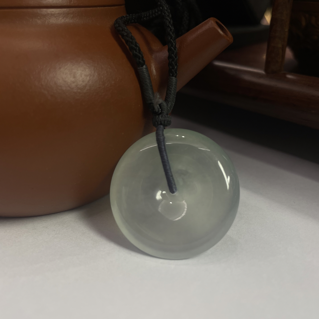 高冰种翡翠平安扣（尺寸29x6.5)