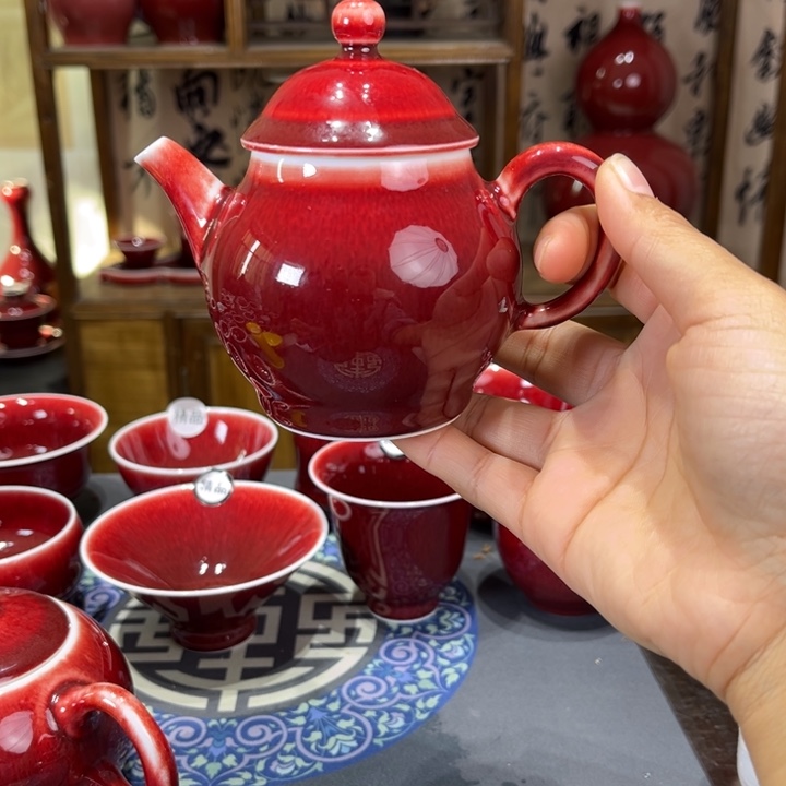 三***宝景德镇陶瓷浅行窑潘壶